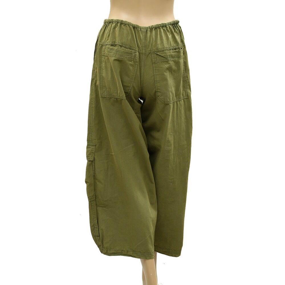 Daily Practice By Anthropologie Biennial Wide-Leg Cropped Cargo Pants S 287788 - Picture 8 of 10